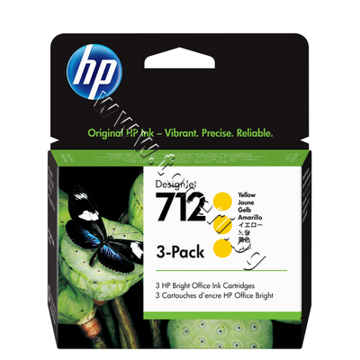 3ED79A  HP 712 3-pack, Yellow (3x29 ml)