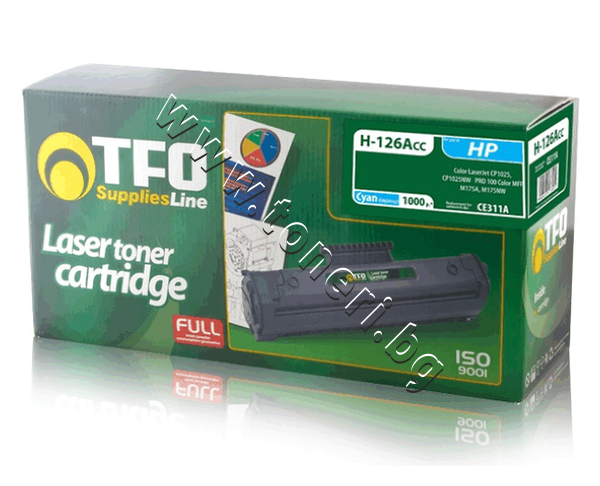 TFH126ACC TF1 Тонер CE311A HP 126A за CP1025/M175/M275, Cyan (1K) - изображение 1 от 1