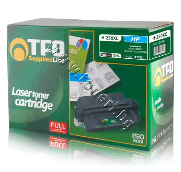 TFH250XC TF1 Тонер CE250X HP 504X за CP3525/CM3530, Black (10.5K) - изображение 1 от 1