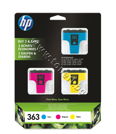 CB333EE Мастило HP 363 combo 3-pack, 3 цвята