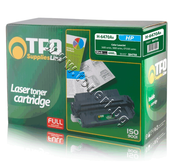 TFH6470AROC TF1 Тонер Q6470A HP 501A за CP3505/3600/3800, Черен (6K) - изображение 1 от 1