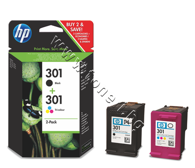 N9J72AE  HP 301 combo 2-pack, 4 