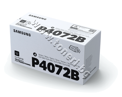 SU381A Тонер Samsung CLT-P4072B за CLP-320/CLX-3180 2-pack, Black (2x1.5K)