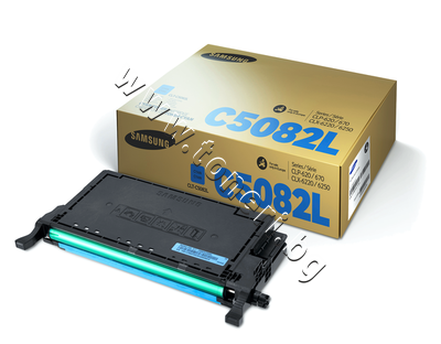 SU055A Тонер Samsung CLT-C5082L за CLP-620/670/CLX-6220, Cyan (4K)