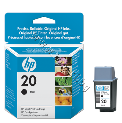 C6614DE  HP 20, Black 28 ml