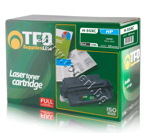 TFH55XC TF1 Тонер CE255X HP 55X за P3015/M521/M525 (12.5K) - изображение 1 от 1