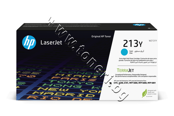 W2131Y Тонер HP 213Y за 5700/5800/6700/6800, Cyan (12K) - изображение 1 от 4