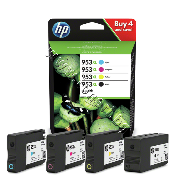 3HZ52AE Мастило HP 953XL combo 4-pack, 4 цвята - изображение 1 от 1