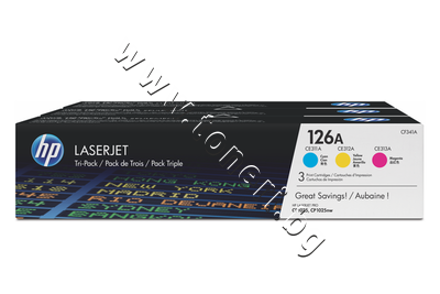 CF341A Тонер HP 126A за CP1025/M175/M275 3-pack, 3 цвята (3x1K)
